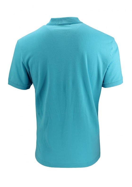 MOSCHINO PLAQUE POLO SHIRT in Turquoise ZPA1204 