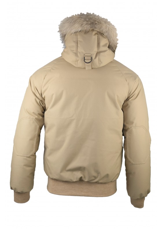 Pyrenex Mistral hooded bomber-style down jacket Beige HMM015