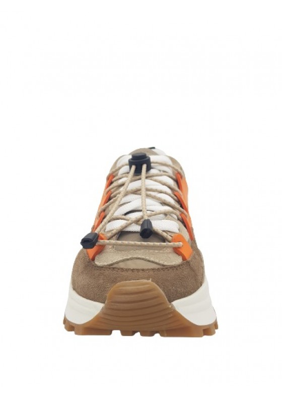 DSQUARED DSQ 3 Tabs Sneakers-Mud, Grey and Orange- SNM0210-21304356-M2206 DSQUARED DSQ 3 Tabs Sneakers-Mud, Grey and Orange- SNM0210-21304356-M2206