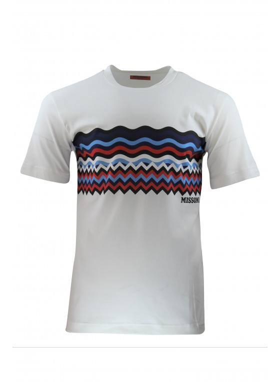 Missoni Crew-Neck T-Shirt With Short Sleeves White 22 01 US22SL02 BJ0096