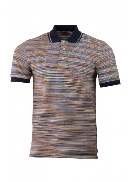 Missoni Multi short sleeve polo multi F100N Yellow 