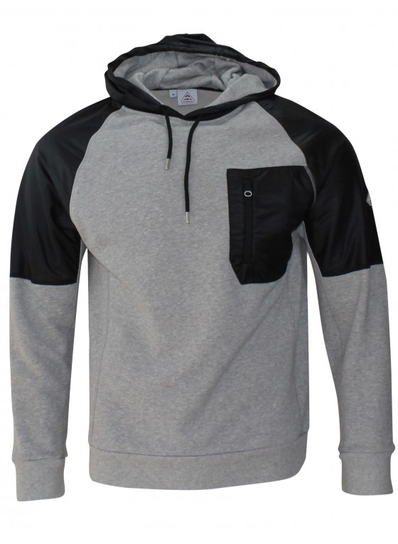 Pyrenex-Whitewater-Unbrushed-gry-hoodie HMR014P