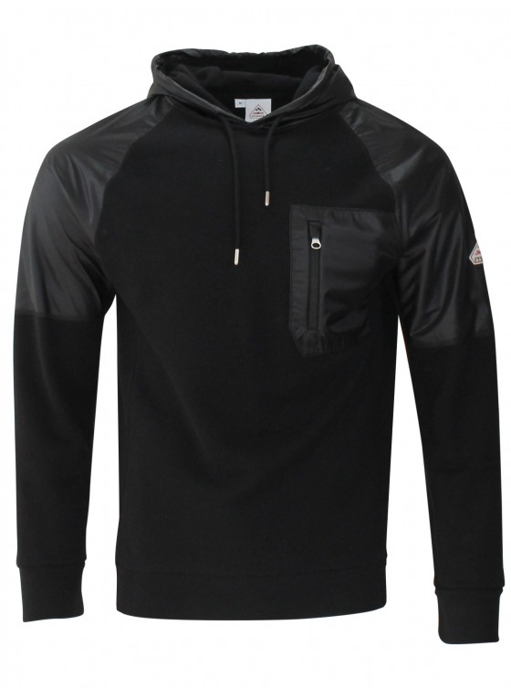 Pyrenex-Whitewater-Unbrushed-blk HOODIE HMR014P