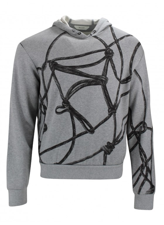 Z ZEGNA Rope Hooded sweatshirt in Grey VY424 ZZ89AA 