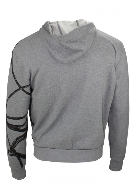 Z ZEGNA Rope Hooded sweatshirt in Grey VY424 ZZ89AA Z ZEGNA Rope Hooded sweatshirt in Grey VY424 ZZ89AA