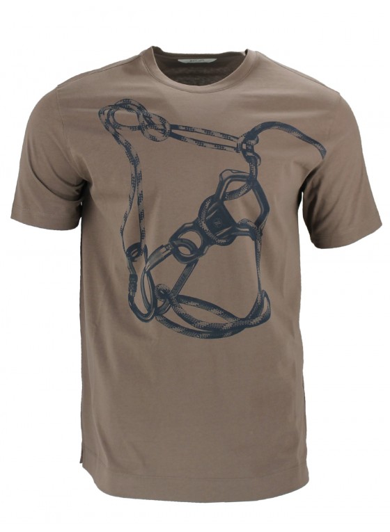 Z Zegna Brown Graphic T-shirt VY367- ZZ630P 