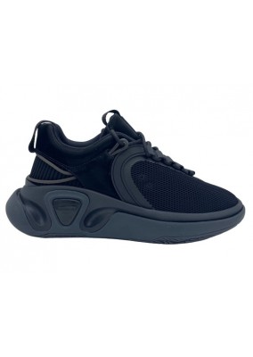 Balmain- black B-runner mesh and nylon sneakers- WM1VI261TTRM-OPA