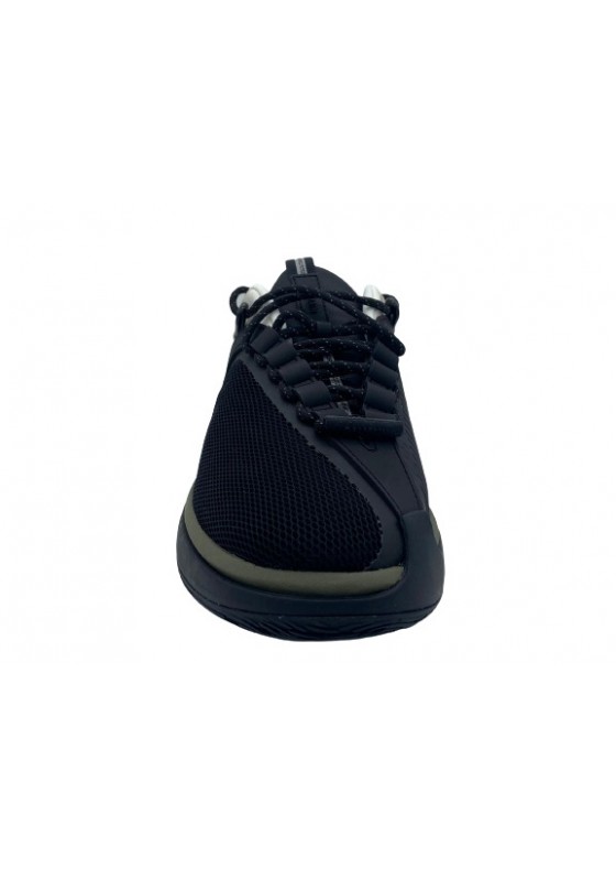 Balmain- White, black, olive, gummy leather and mesh B-Runner sneakers-WM1VI261TREK