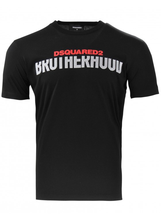 Dsquared2 Brotherhood T-Shirt Black S74GD056 Dsquared2 Brotherhood T-Shirt Black S74GD056
