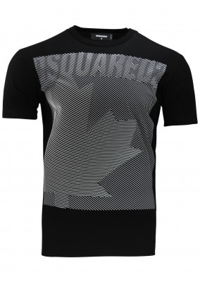 DSQUARED2 Leaf Black T-shirt with 3D logo print S74GD0862 DSQUARED2 Leaf Black T-shirt with 3D logo print S74GD0862
