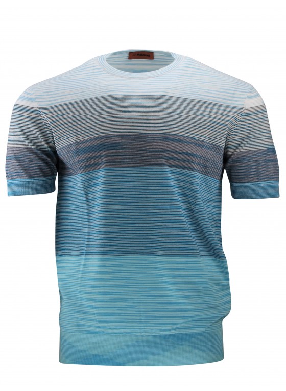 Missoni White And Light Blue T-shirt US23SL1C