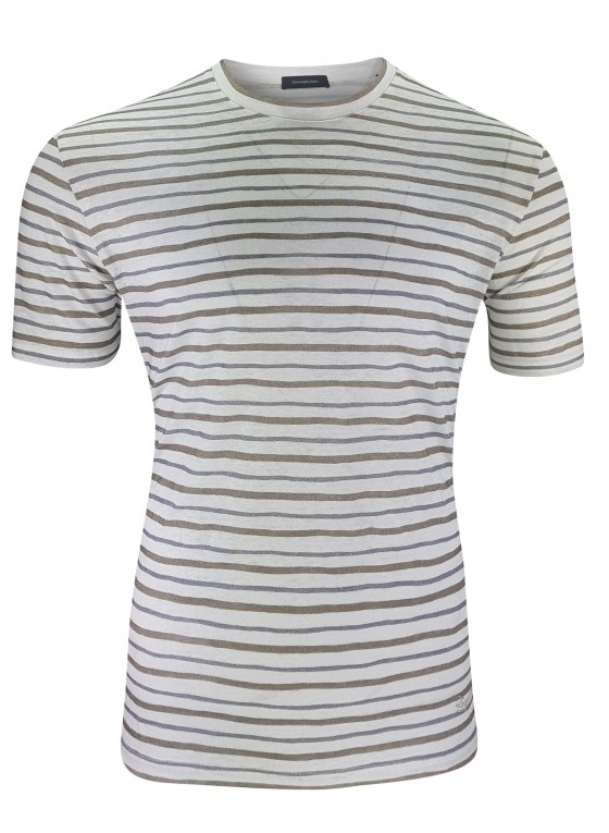 ERMENEGILDO ZEGNA Striped T-shirt White