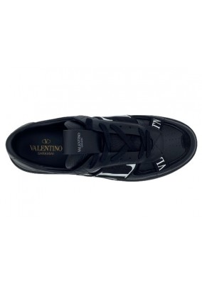 Valentino Low-Top Calfskin VL7N Sneaker With Bands - Black