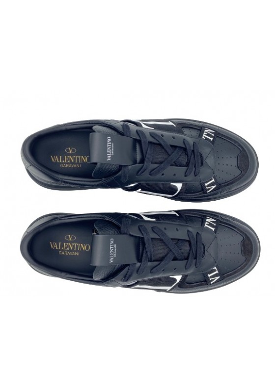 Valentino Low-Top Calfskin VL7N Sneaker With Bands - Black Valentino Low-Top Calfskin VL7N Sneaker With Bands - Black