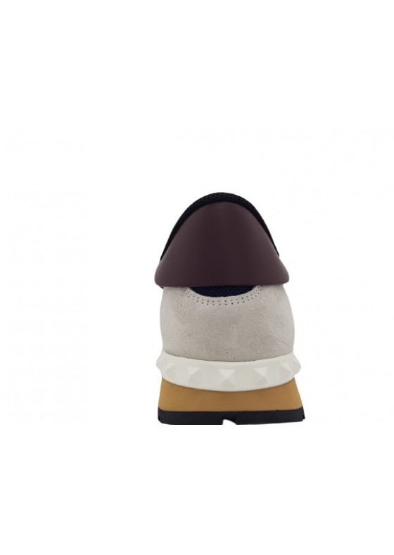 Valentino Garavani Rockrunner suede and mesh trainers in blue TV723Y2 Valentino Garavani Rockrunner suede and mesh trainers in blue TV723Y2