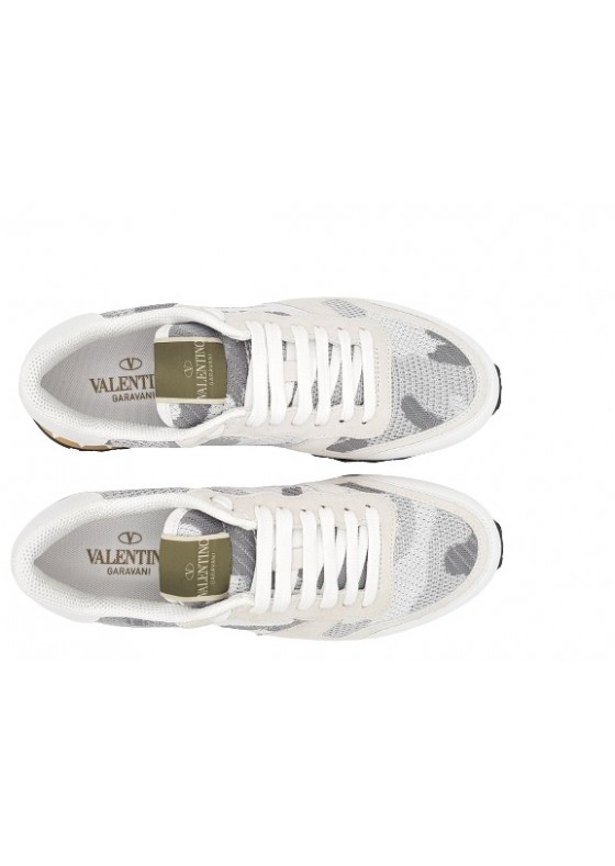Valentino Garavani Rockrunner camouflage-print sneakers white LSU7232 Valentino Garavani Rockrunner camouflage-print sneakers white LSU7232