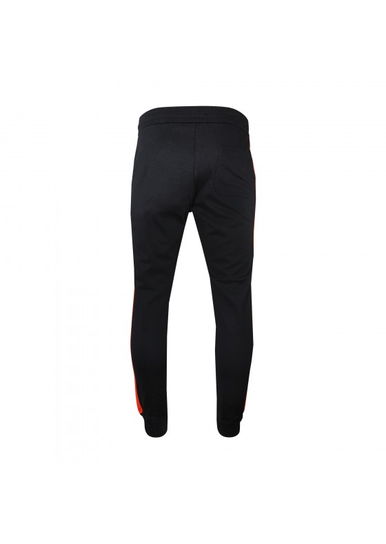Valentino Black Track Pants with Orange Stripes WV3MD03B Valentino Black Track Pants with Orange Stripes WV3MD03B